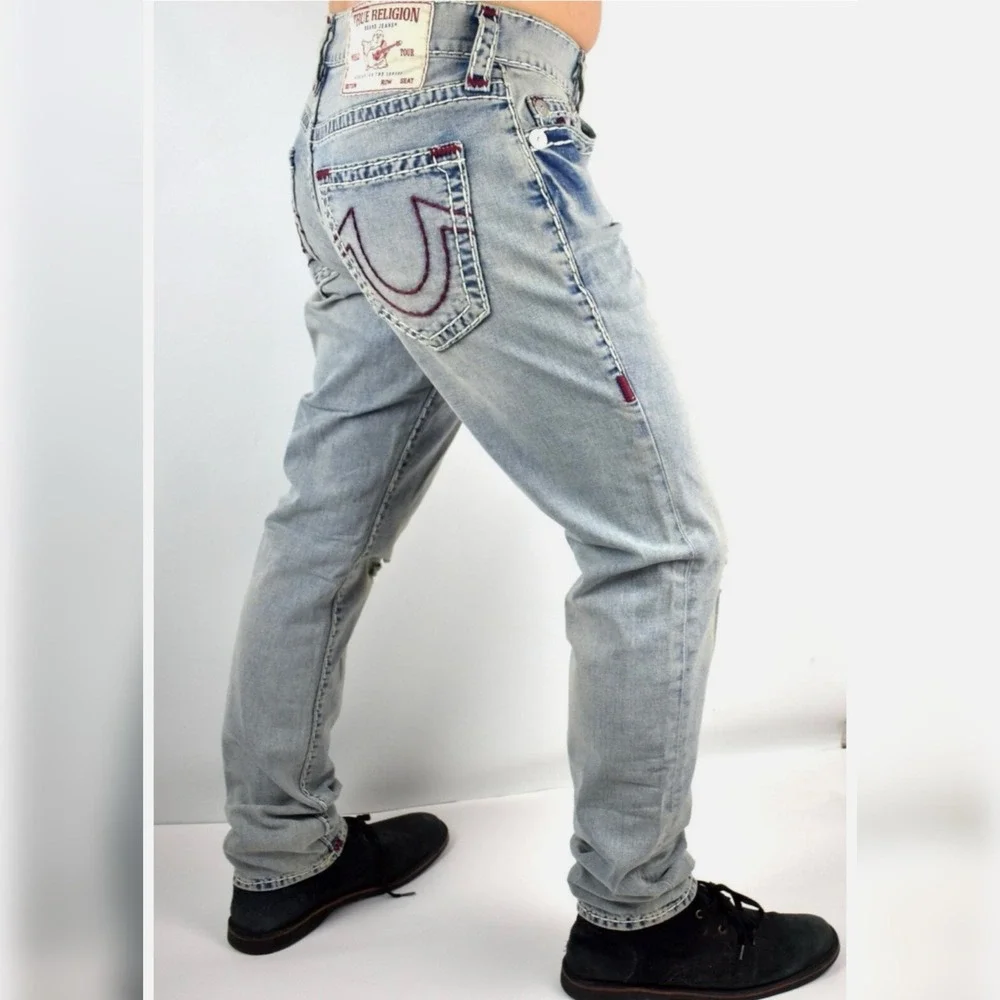 True Religion Men's Ricky Relaxed Straight Jeans Sz 30